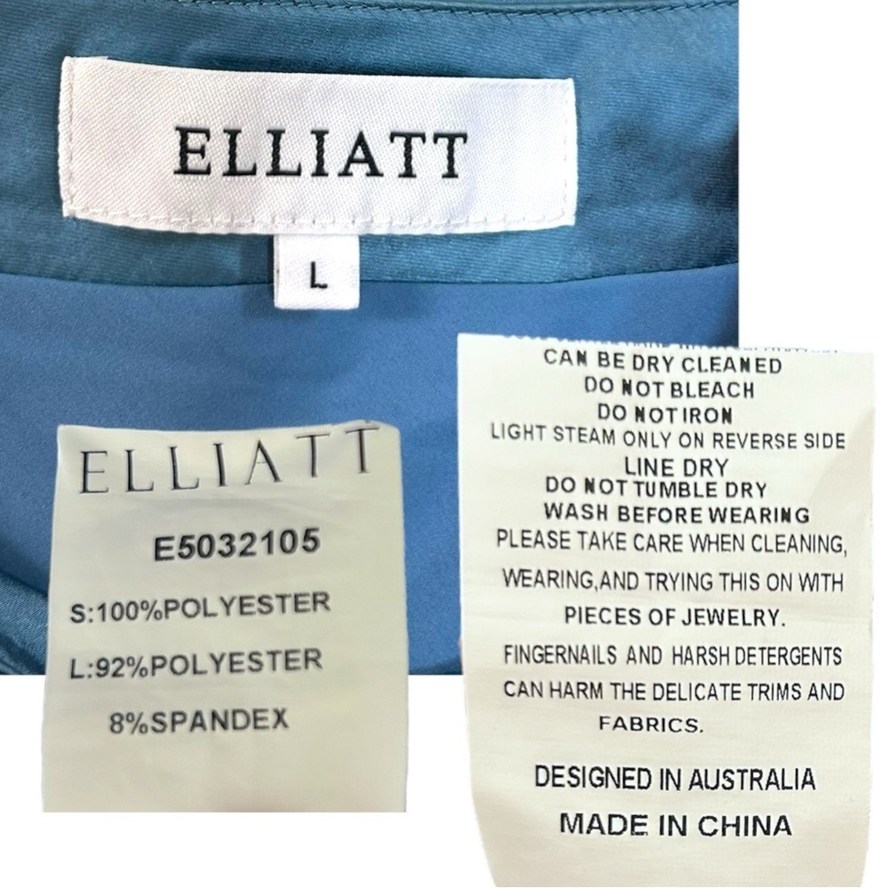 Elliatt x Revolve, Women’s ‘Cassini’ One-Shoulder Midi Satin Dress - Blue, Large - Picture 9 of 14